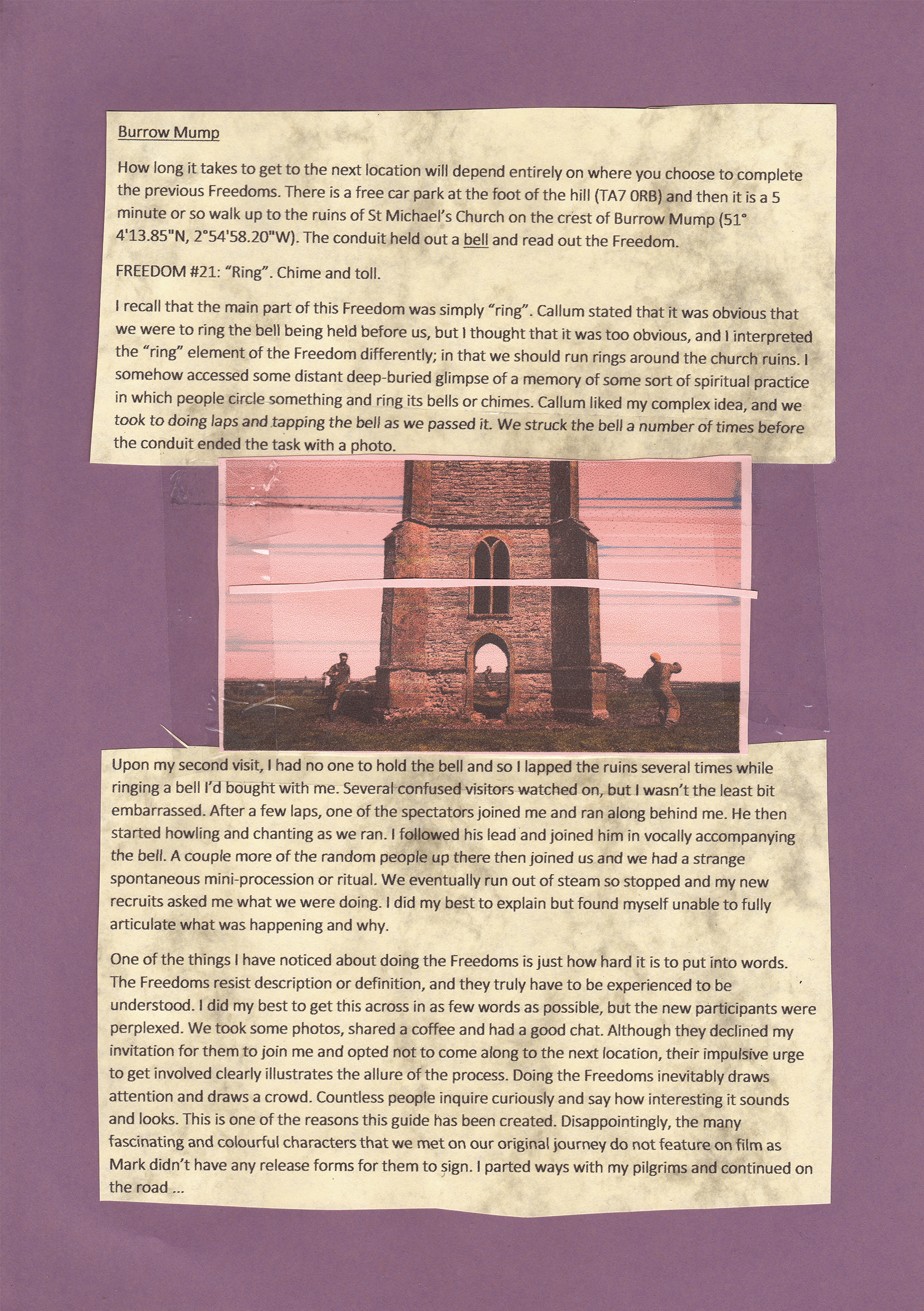 simon's guide to the freedoms, zine, mark garvey, hettie entwistle, kitty von abrams, ley line, st michael's line, sprituality, travel, road,