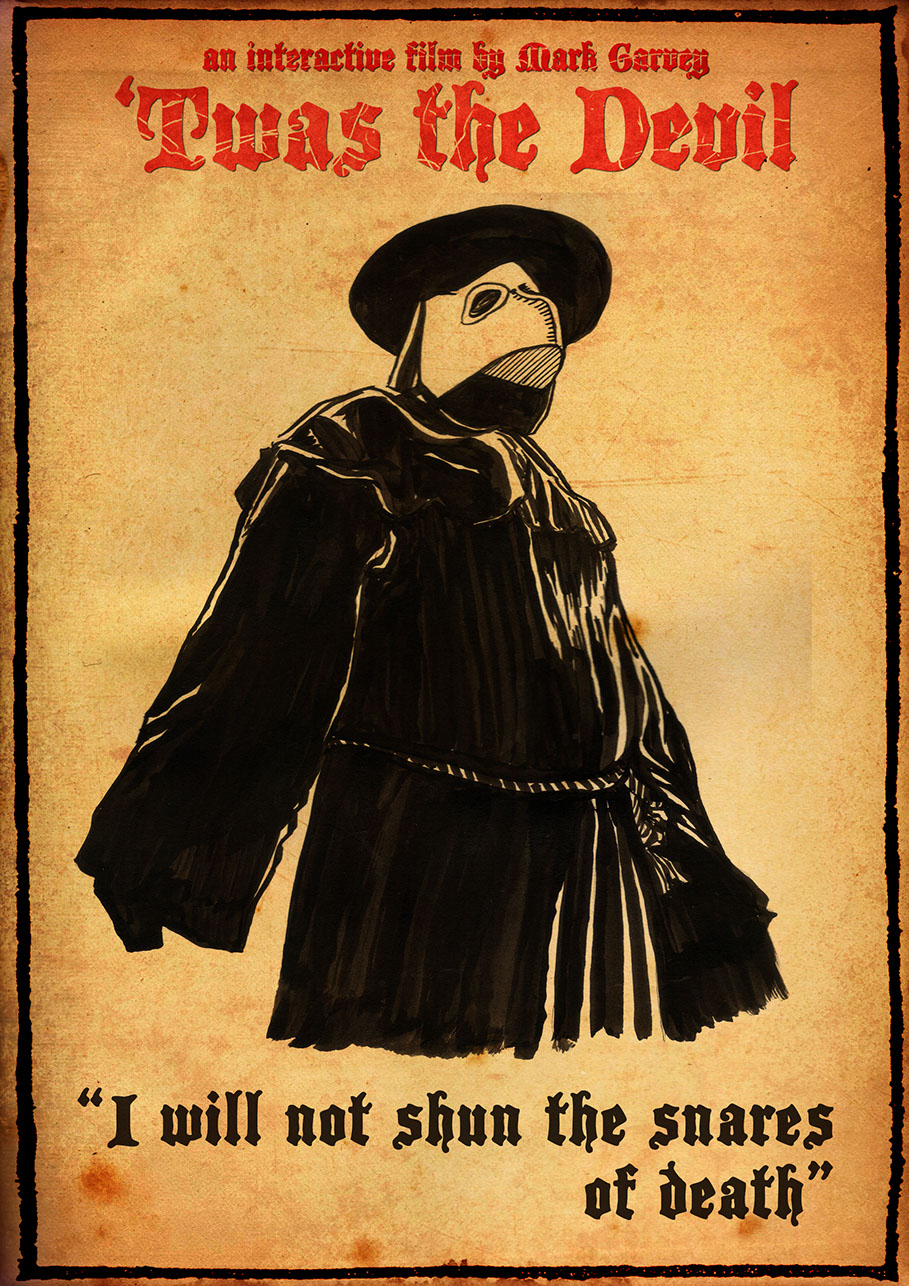 mark garvey, twas the devil, brad Robert Benford, illustration, drawing, art, artwork, film, movie, cinema, choose your own adventure film,