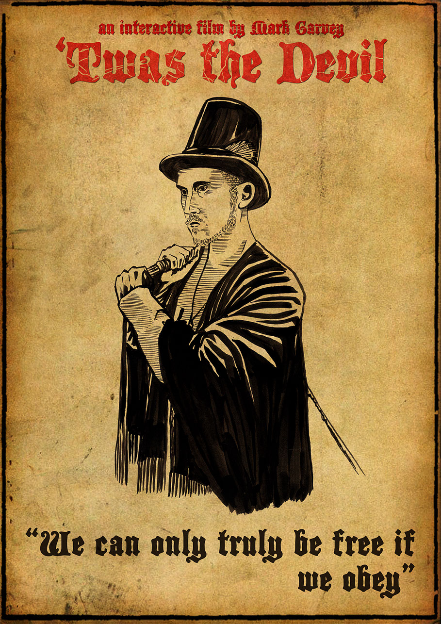 mark garvey, twas the devil, brad Robert Benford, illustration, drawing, art, artwork, film, movie, cinema, choose your own adventure film,